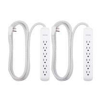 PHILIPS 6 OUTLET SURGE PROTECTORS 2PK