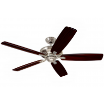 Luminance kathy ireland HOME Carrera Grande Eco 60" Ceiling Fan Fixture with 6-Speed Wall Control and Downrod | Energy Star Rated Motor | Light Kit Adaptable Mahogany Blades