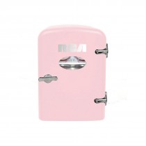 RCA RMIS129-PINK Mini Fridge Compact Cooler 6-Can Beverage or 4-liters Pink Color