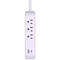 LIFEWORKS POWERSTRIP W USB C PURPLE