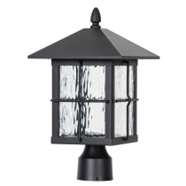 LED 13-5/8IN H POST LANTERN BK 12W