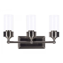 ESQUIRE 3LT VANITY WITH CLEAR GLASS MB