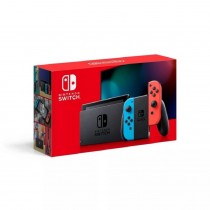 NINTENDO SWITCH WITH NEON BLUE AND NEON