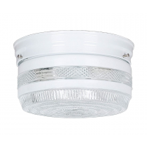 8-5/8IN CLR & WHT DRUM FIXTURE WH