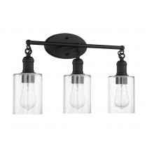 3 LT 100W MB CLYDE VANITY WITH CLR SEEDY
