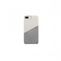 DECODED LTHR SNAP ON IPH 7PL WHT/GRY
