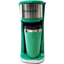 Frigidaire Stainless Steel Coffee Maker - Single Cup With Insulted Travel Mug ECMK095 with 420ml Capacity Green