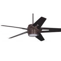 Emerson CF550LORBB550DM Luxe Eco Modern 54" Ceiling Fan 6-Speed Wall Control with Dark Mahogany Blades