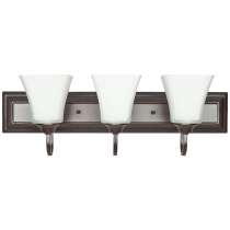 3LT-100W MB SCONCE FRSTD SQUARE MLK GLS