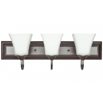 3LT-13W GU-24 CFL SCONCE FRSTD SQUARE MI
