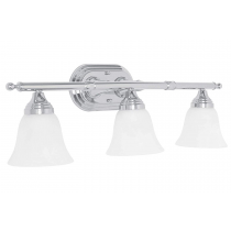 3 LT BATH SCONCE FAUX ALBTR PC
