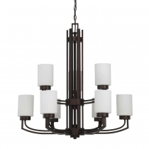 9 LT 60W MB HADLEY TWO-TIER CHANDELIER