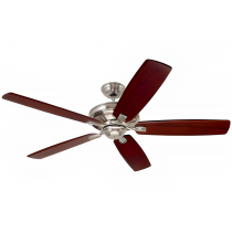 Luminance Kathy Ireland Carrera Grande Eco Ceiling Fan w/ 72" Walnut Blades 6-Speed Wall Control