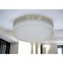 Elecrix Essential 11" LED Flush Mount Glass Silver 1000LM 16W 3000K FMT-G20-11-10-SN