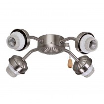 FOUR-LIGHT ARM FITTER IN BRUSHED STEEL