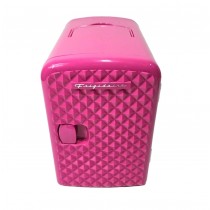 Frigidaire 9-Can Mini Retro Beverage Fridge 4-Liter Diamond Door EFMIS222-Pink