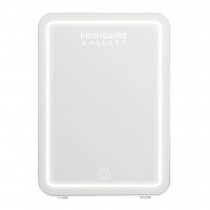 Frigidaire Gallery 9-Can or 6 Liter Beauty Lighted Mirror Fridge - White - Plugs into 12v car adapter or home outlet - EFMIS172-WHITE