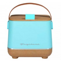 Frigidaire Portable Top Opening Lid Insulated 6-Can or 4-Liter Mini Personal Fridge Cooler EFMIS310-BLUE 