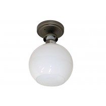 Sunset Lighting Chauncey 1-Light Semi Flush Steel Gray w/ White Glass F27001-59