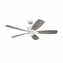 Luminance Kathy Ireland Home Ion Eco LED 54" Ceiling Fan Satin White w/ Timber Grey Blades