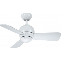 Noble Comfort AM319105 30" Ceiling Fan, White Color with SW46 Wall Control