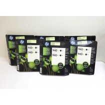 HP 940XL Black Ink Cartridges 2-pack CH633BN (Set of 6x units, AS IS-READ Details)