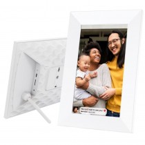 ONN 10.1” Digital Picture Frame Frameo Wi-Fi Photo Transfer & 16 GB Memory, compatible for both iOS and Android devices - 100147212