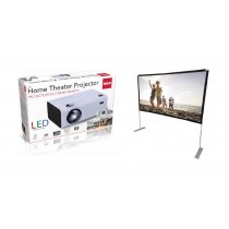 RCA Projector 2000 Lumens 1080P compatible with 100" Stand Screen