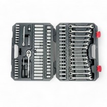  Gearwrench SAE/Metric 85 pc. Chrome Vanadium Steel 3/8 in. Socket Wrench Set CTKGW85MPN