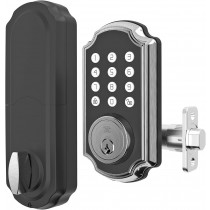 TURBOLOCK TL116 Digital Deadbolt Lock with Keypad, Electronic Deadbolt (Single Cylinder) - Brushed Nickel - TL116-BN