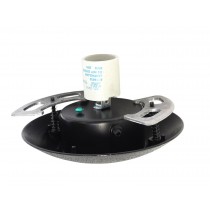 Luminance Aluminum Post Globe Holder Kit, Black color - K480 HS626 E26 Screw Lamp socket: TC-81 6"W x 3.5" H