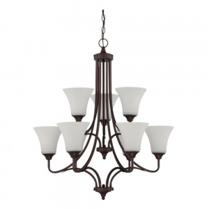 9LT 2-TIER 60W MB DARBY CHANDELIER