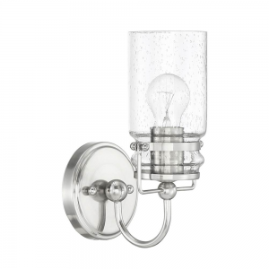 QAIRO 1LT MB VANITY WITH CLEAR SEEDED GL