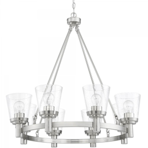RIELLA 8LT MB CHANDELIER WITH CLEAR SEED