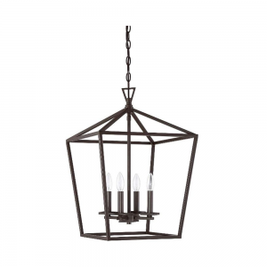 4LT 16IN 60W CB CAGE PENDANT