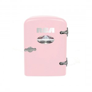 RCA RMIS129-PINK Mini Fridge Compact Cooler 6-Can Beverage or 4-liters Pink Color