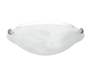 12IN 2LT FLUSH MOUNT 2-13W CFL ALB GL SN