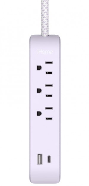 LIFEWORKS POWERSTRIP W USB C PURPLE