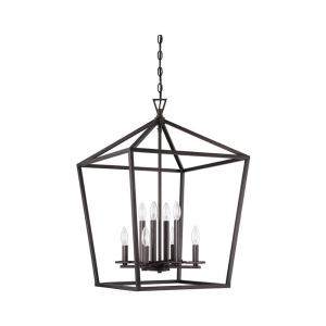 8LT 20IN 60W CB CAGE PENDANT
