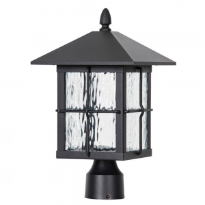 LED 13-5/8IN H POST LANTERN BK 12W