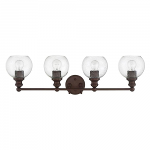 ORIANA 4LT MB VANITY WITH CLEAR