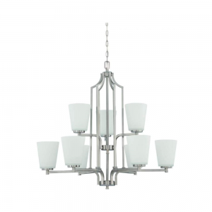 9LT 2 TIER 60W MB BRIGHTON CHANDELIER