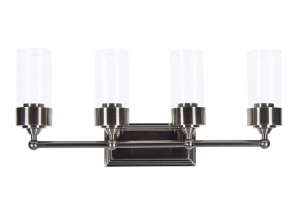 ESQUIRE 4LT VANITY WITH CLEAR GLASS MB