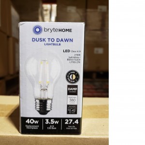 LED FILAMENT A19 3.5W 2700K 380LM