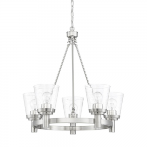 RIELLA 5LT MB CHANDELIER WITH CLEAR SEED