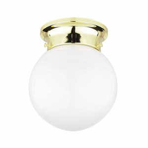 6IN C/M OPAL BALL FIXTURE PB COLOR BOX