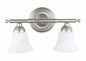 2 LT BATH SCONCE FAUX ALBTR BSN