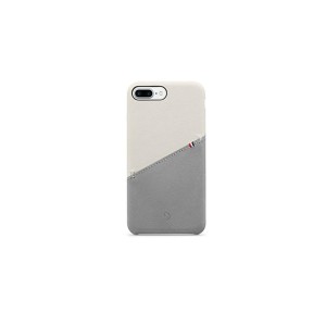 DECODED LTHR SNAP ON IPH 7PL WHT/GRY