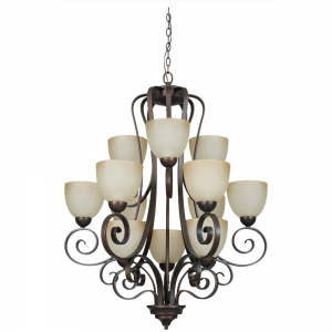 12-LT 3-TIER 60W MB PROVANO CHANDELIER