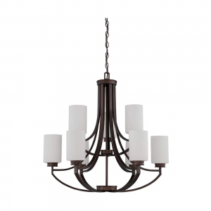 9LT 2-TIER 60W MB DALTON CHANDELIER